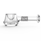 Keith Haring Glass - Spoon Pipe - Black And White