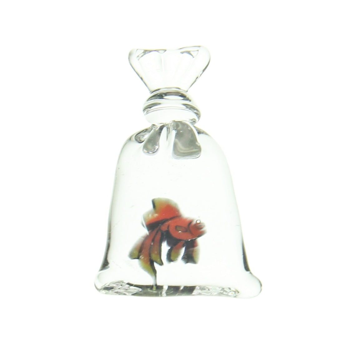 Kennaroo Glass Gold Fish Pendant — heady glass pendant shaped like a gold fish with sculpted detail