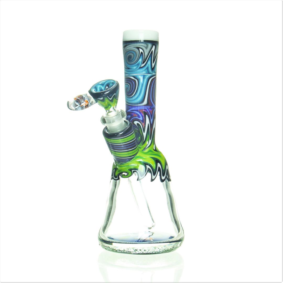 Kennaroo Glass Pond Bottom Mini Tube Koi Fish — mini glass tube bong with pond bottom and koi fish sculpting