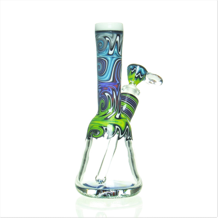 Kennaroo Glass Pond Bottom Mini Tube Koi Fish — koi fish themed mini tube bong shown from alternate angle