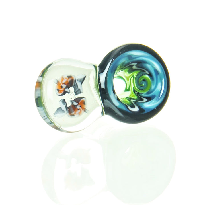 Kennaroo Glass Pond Bottom Mini Tube Koi Fish — koi fish mini tube bong close-up of pond sculpting detail