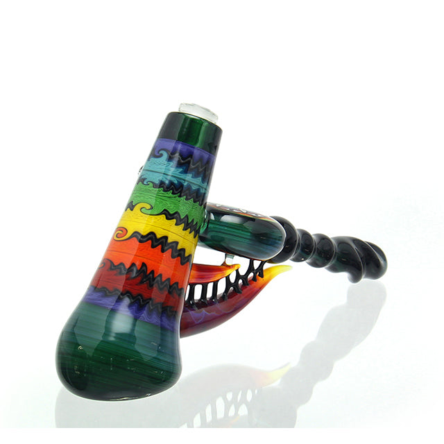 Kevin Murray Glass Rainbow Wig Wag Hammer Bubbler with 14mm female joint