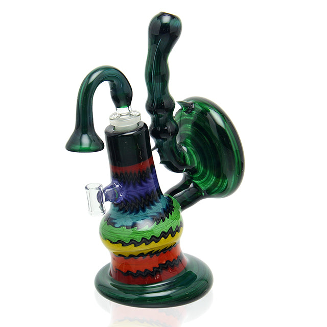 Kevin Murray Glass Vapor Curve Rig Rainbow accent dab rig with 14mm female joint