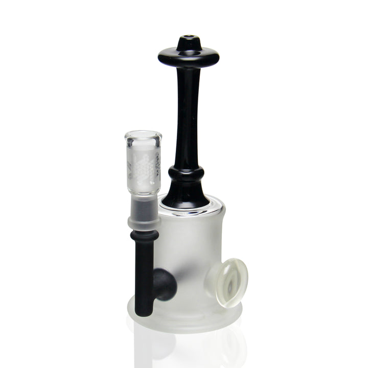 Kinda Glass Sandblasted Geometric Mini Rig sculptural dab rig