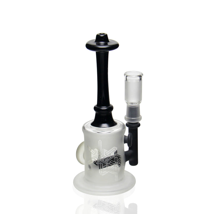 Kinda Glass Sandblasted Geometric Mini Rig side view