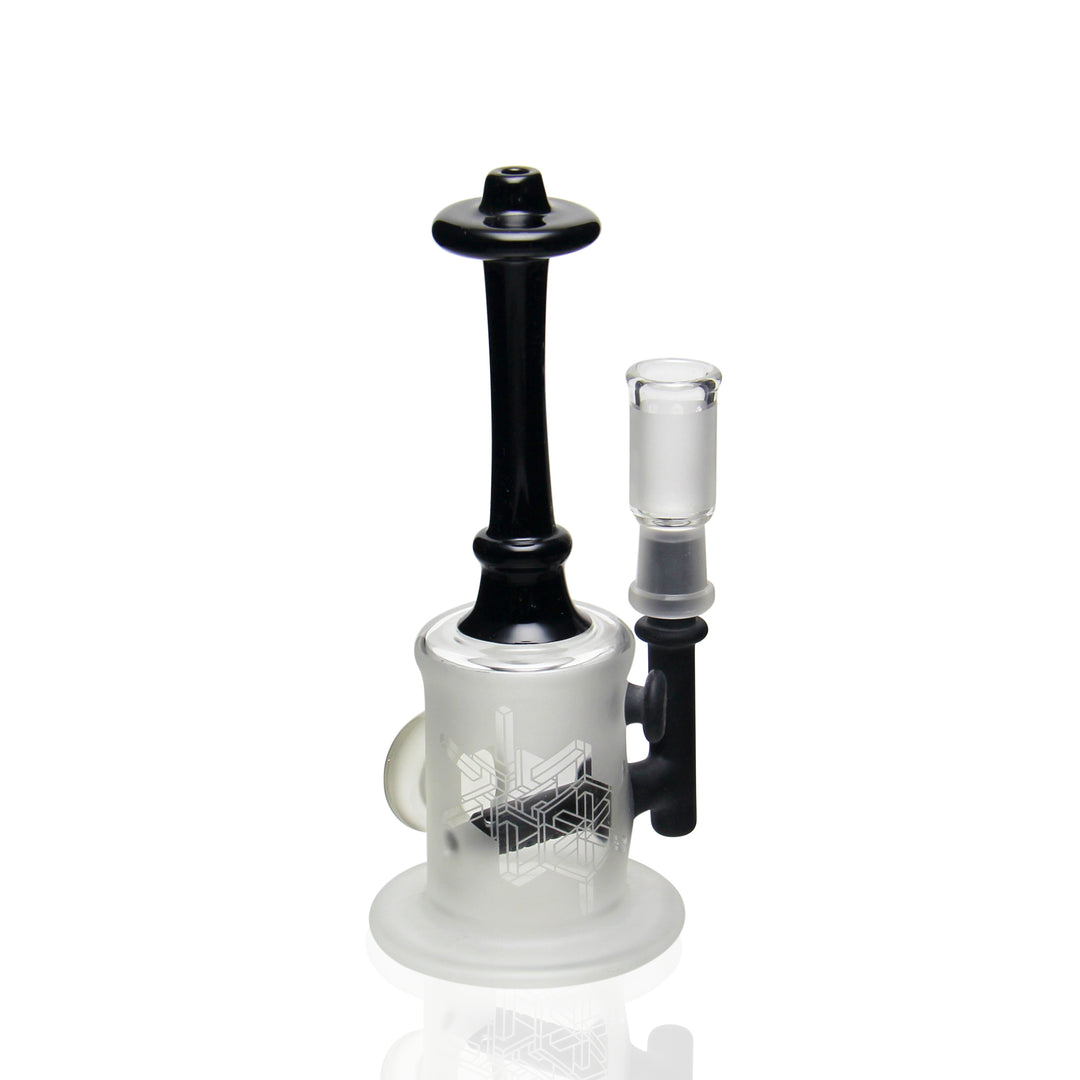 Kinda Glass Sandblasted Geometric Mini Rig side view