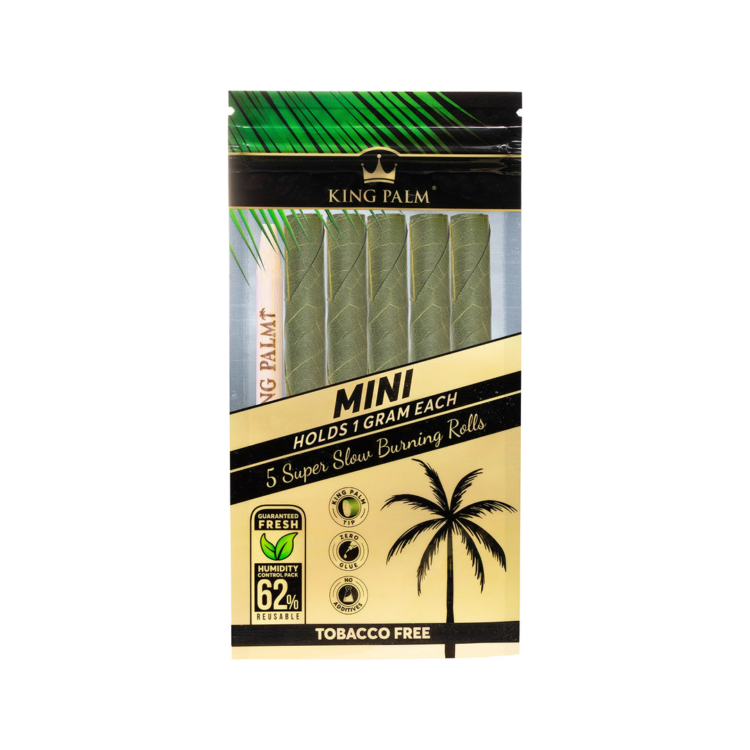 King Palm 5 Mini Rolls — natural palm leaf pre-rolls, hero shot