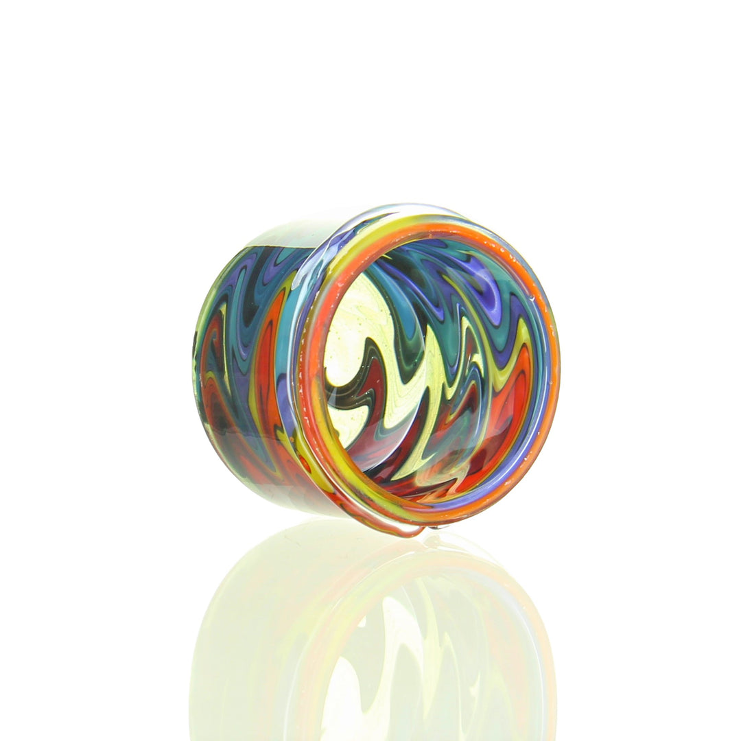Korey Glass Baller Jar Fire and Ice — Fire and Ice Baller Jar shown from alternate angle