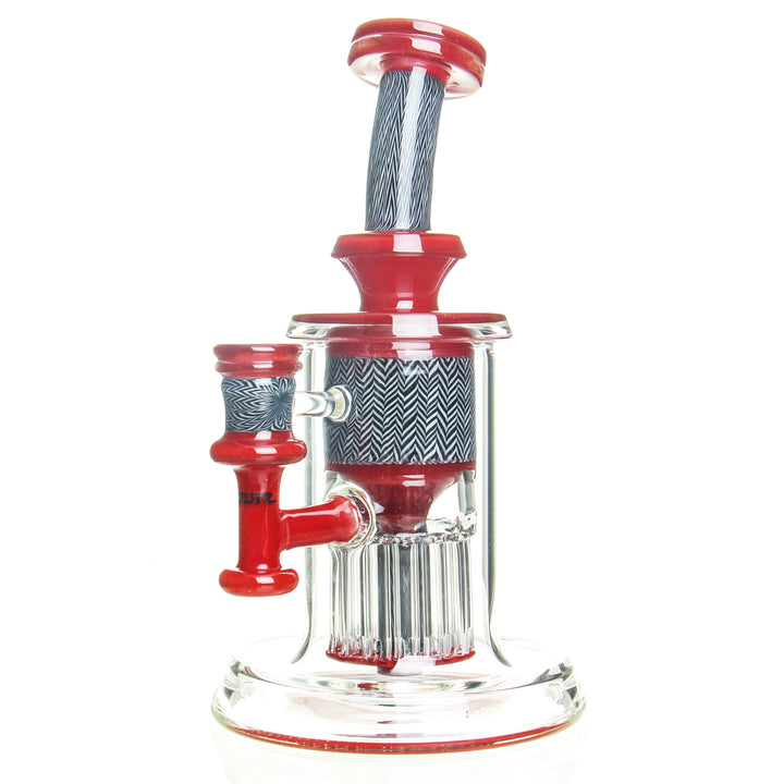 Leisure Glass 13 Arm Tree Incycler Rig Elite Ruby — 13-arm tree-perc incycler dab rig in Elite Ruby colorway