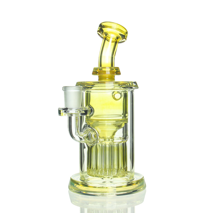Leisure Glass 13 Arm Tree Incycler Rig Fume — 13-arm tree-perc incycler dab rig with fume accent