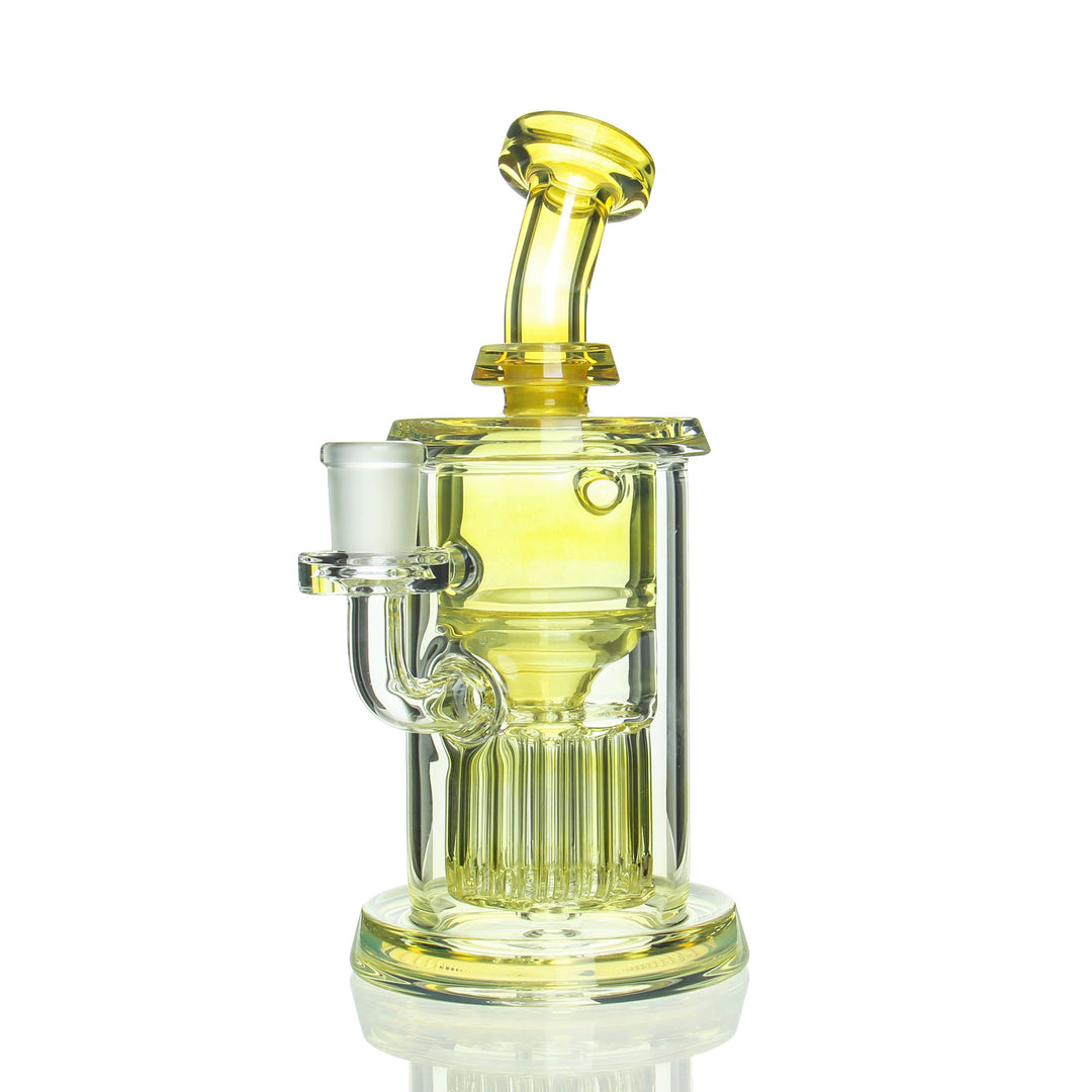 Leisure Glass 13 Arm Tree Incycler Rig Fume — 13-arm tree-perc incycler dab rig with fume accent
