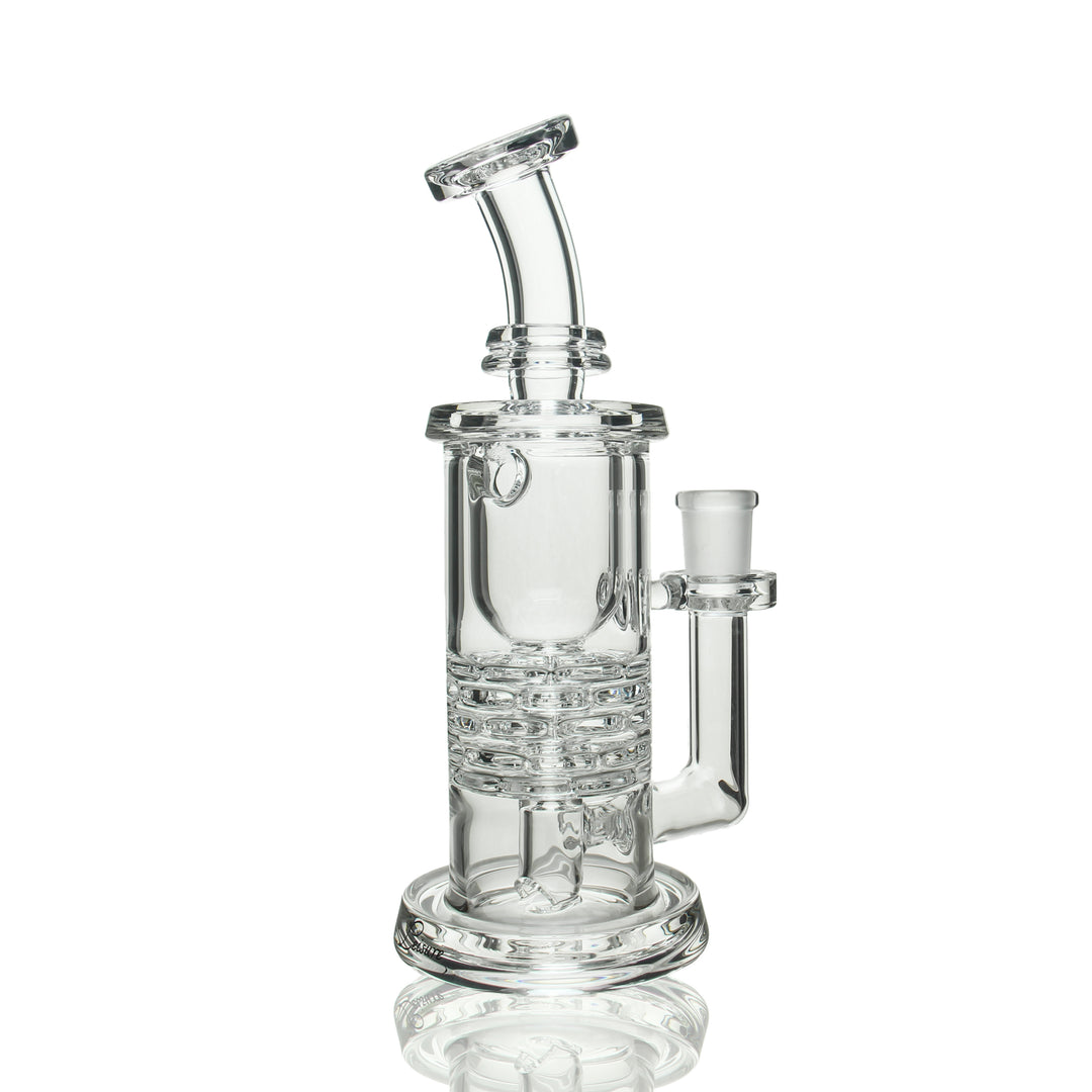 Leisure Glass Brick Stack Incycler Rig — side view of heady glass incycler rig