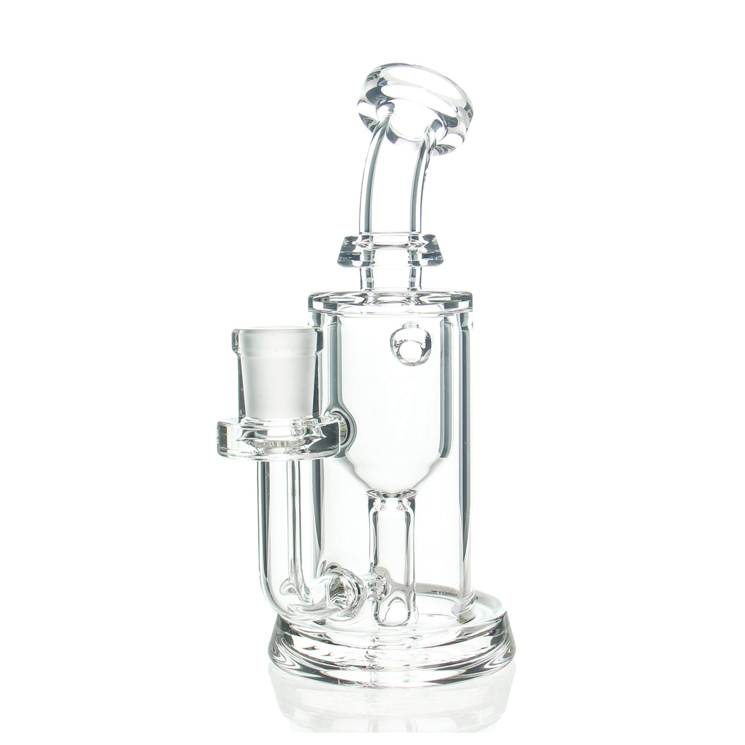 Leisure Glass Clear Incycler Rig — handblown incycler dab rig with clear glass body and recycling action