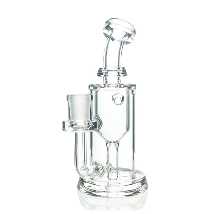 Leisure Glass Clear Incycler Rig — handblown incycler dab rig with clear glass body and recycling action