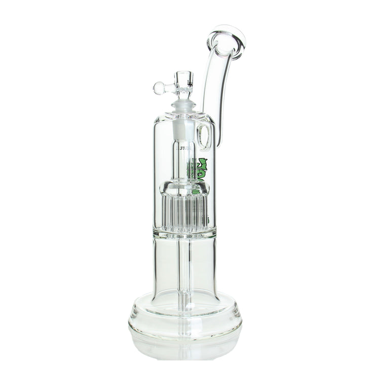 Leisure Glass Double Bub Green — double-bubble bong in green
