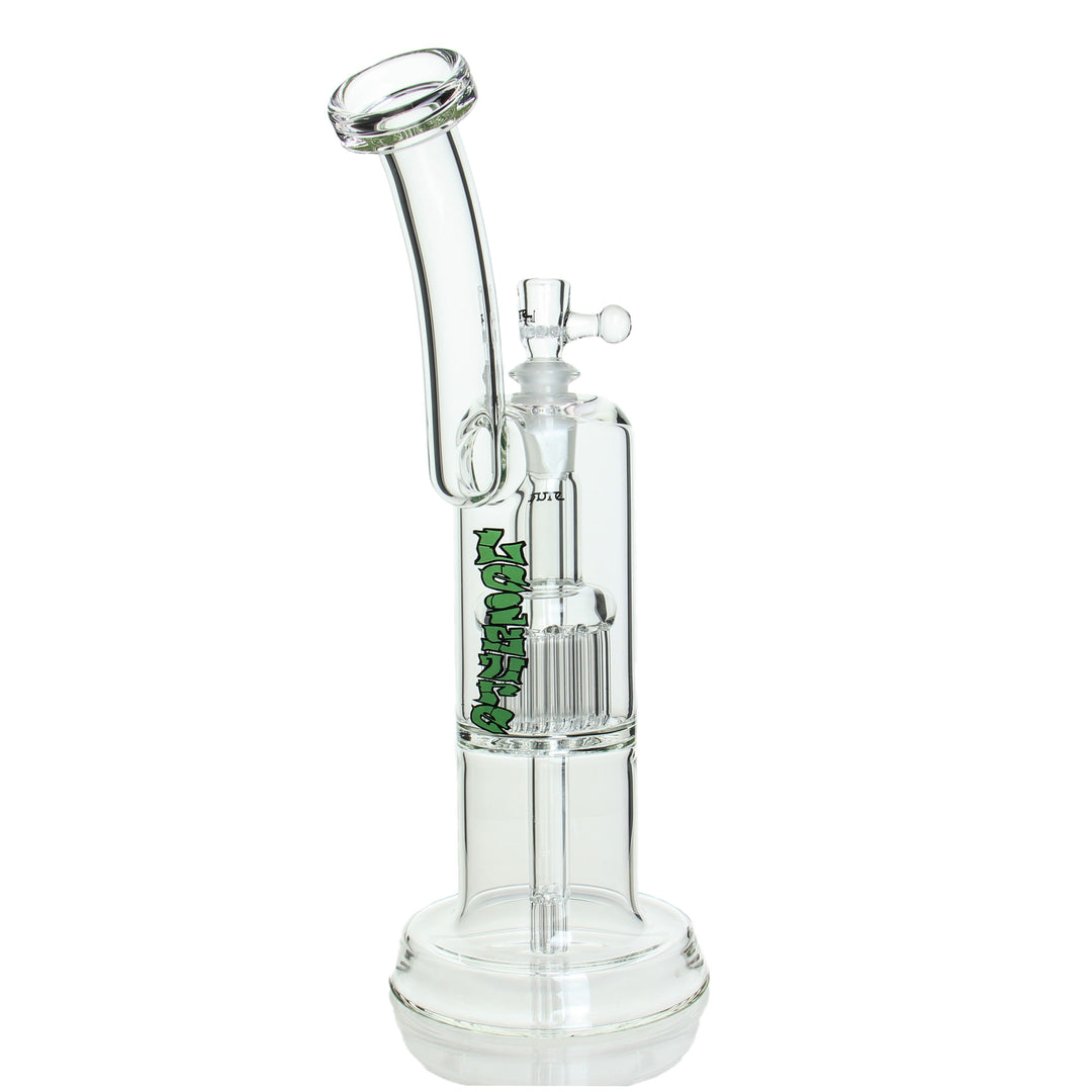 Leisure Glass Double Bub Green — green double bub from alternate angle