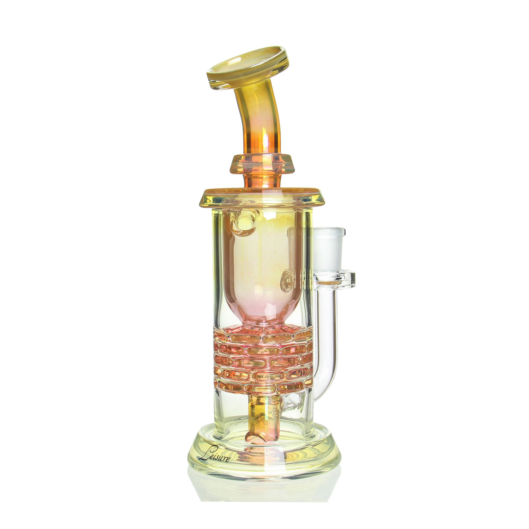 Leisure Glass Fumed Brick Stack Incycler Rig — fumed brick stack incycler from alternate angle