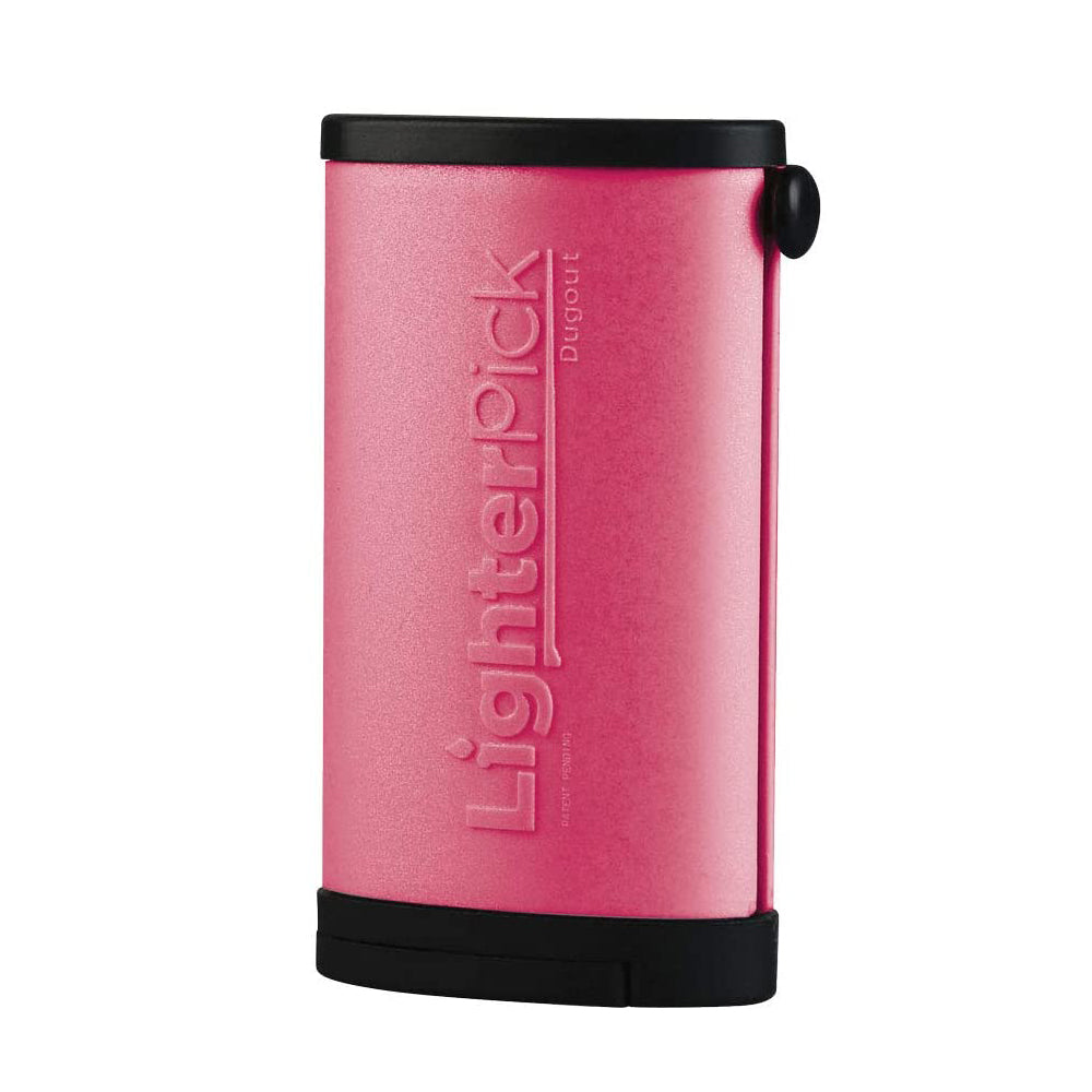 LighterPick Dugout Pink — portable one-hitter dugout with built-in lighter holder in pink colorway