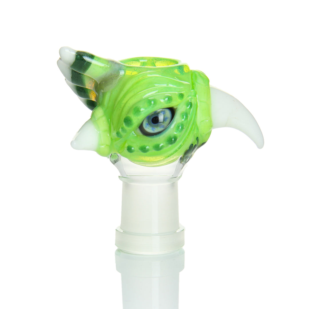 Mako Glass 18mm Eye Dome Slyme — heady eye-themed 18mm vapor dome in slyme