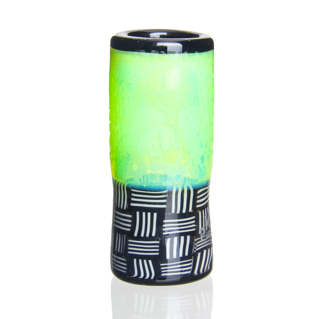 Marcel x Pakoh x Dale Sommers 18mm Weave Dome Green — collab green weave dome shown from alternate angle