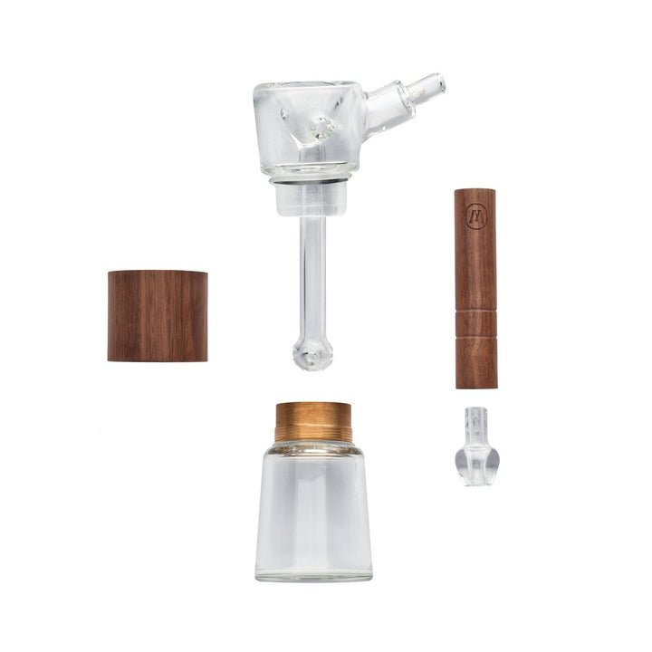 Marley Natural Walnut Wood Bubbler exploded view