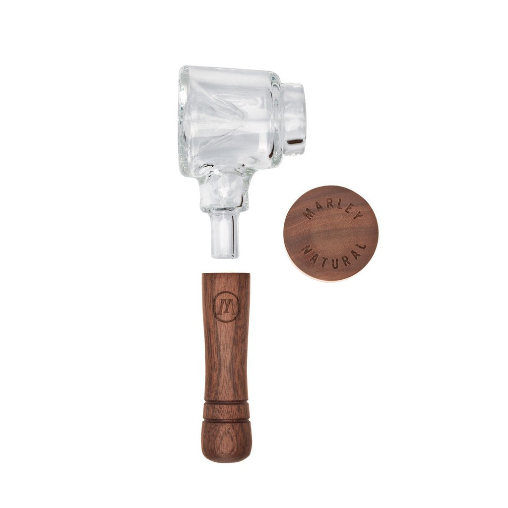 Marley Natural Walnut Wood Spoon Pipe side exploded view