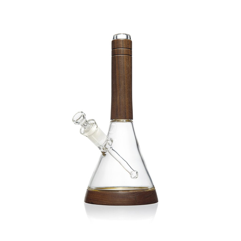 Marley Natural Walnut Wood and Glass Waterpipe
