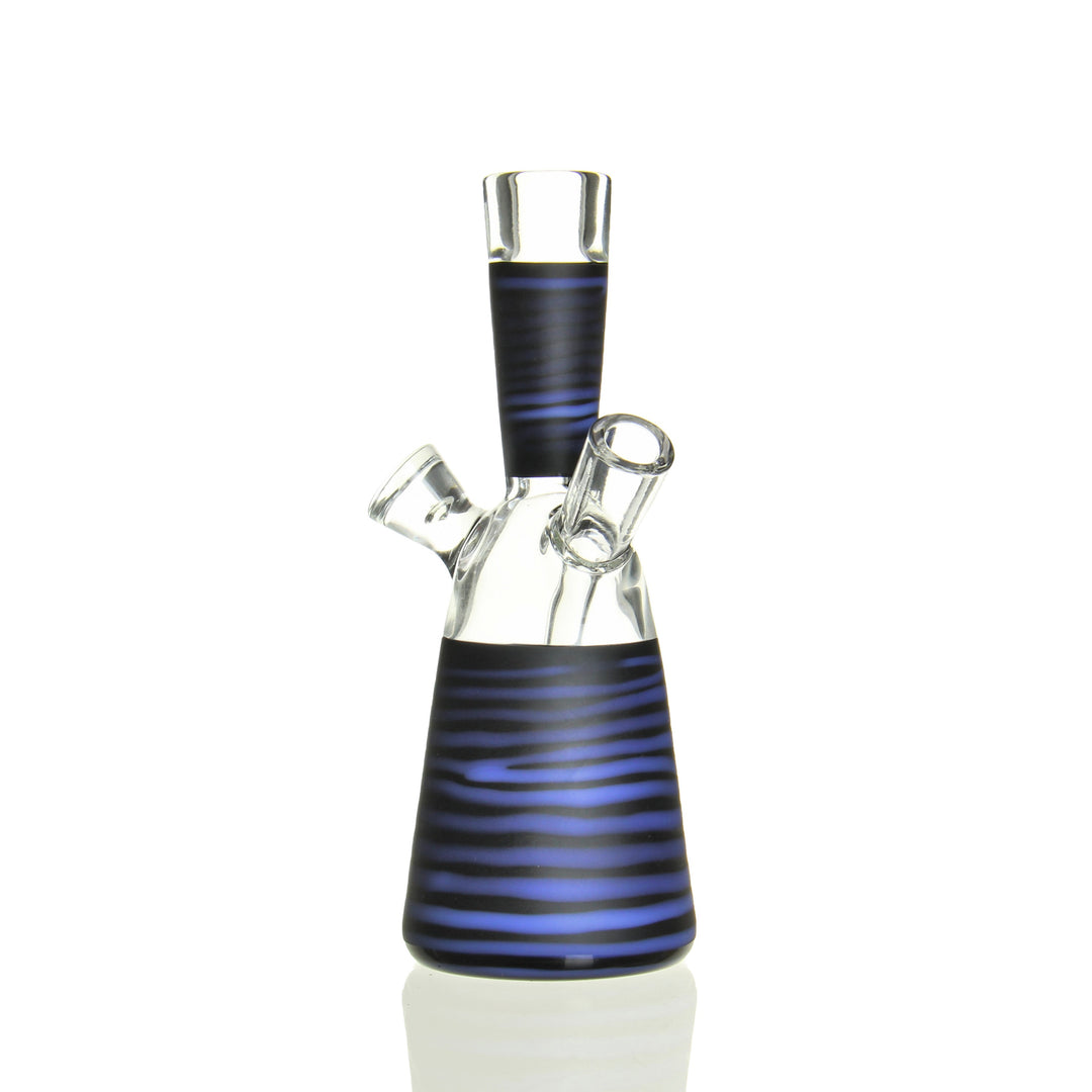 Matt Robertson Diamond Series Zoo Tube Blue Zebra — Diamond Series Gir-rando-style Zoo tube bong in Blue Zebra colorway