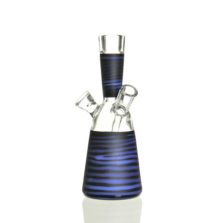 Matt Robertson Diamond Series Zoo Tube Blue Zebra — Diamond Series Gir-rando-style Zoo tube bong in Blue Zebra colorway