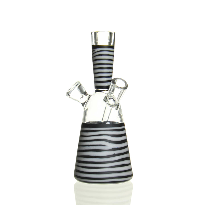 Matt Robertson Diamond Series Zoo Tube Zebra — Diamond Series Gir-rando-style Zoo tube bong in Zebra colorway