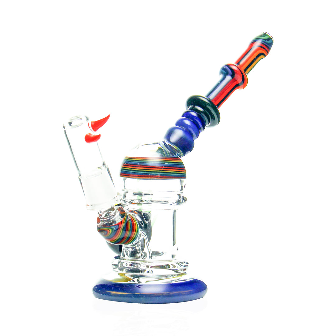 Merc Minions Glass Rainbow Rig sculptural dab rig with 14mm male joint