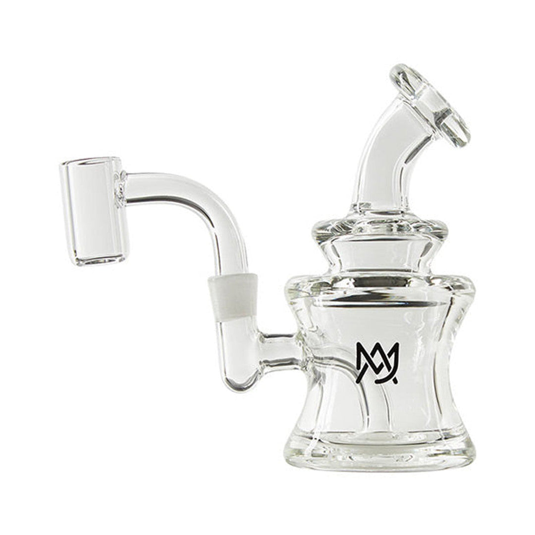 MJ Arsenal Jammer Mini Rig — compact borosilicate dab rig with quartz banger