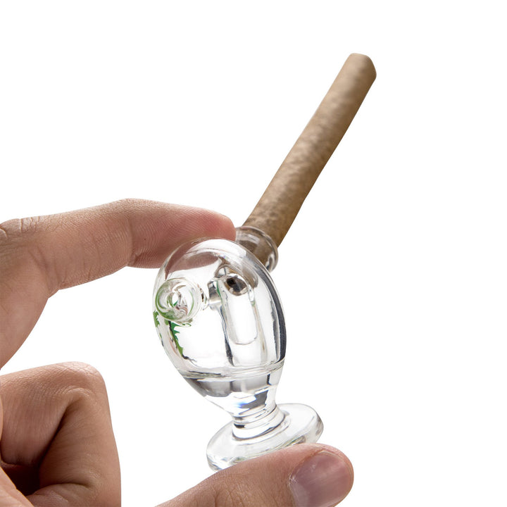 MJ Arsenal Martian Original Blunt Bubbler — mini glass blunt bubbler side profile showing percolator detail
