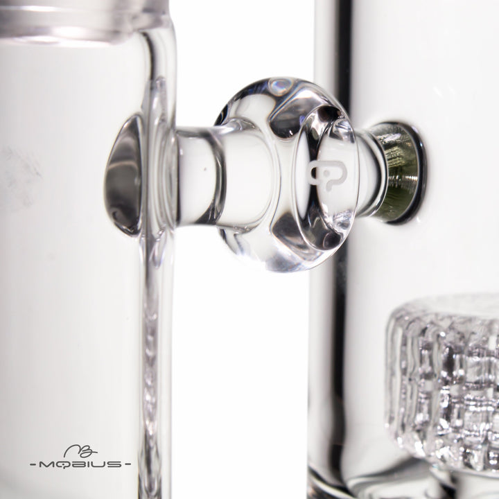 Mobius Glass 60T V3 Stereo Matrix bong rear view of percolator slits