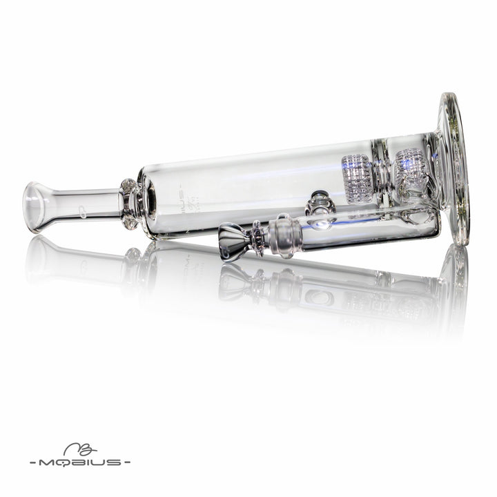 Mobius Glass 60T V3 Stereo Matrix bong detail of base and downstem