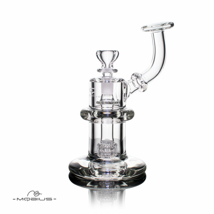Mobius Glass Atom V2 Bubbler bong with 14mm female joint and atom percolator
