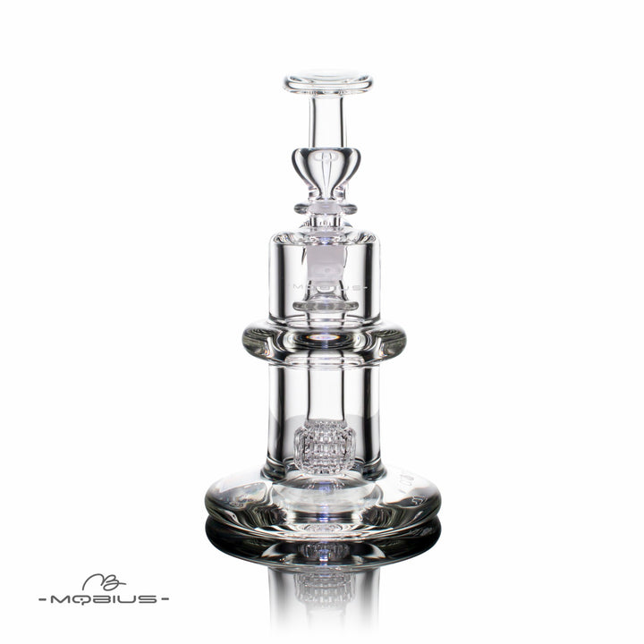 Mobius Glass Atom V2 Bubbler bong side view of atom chamber