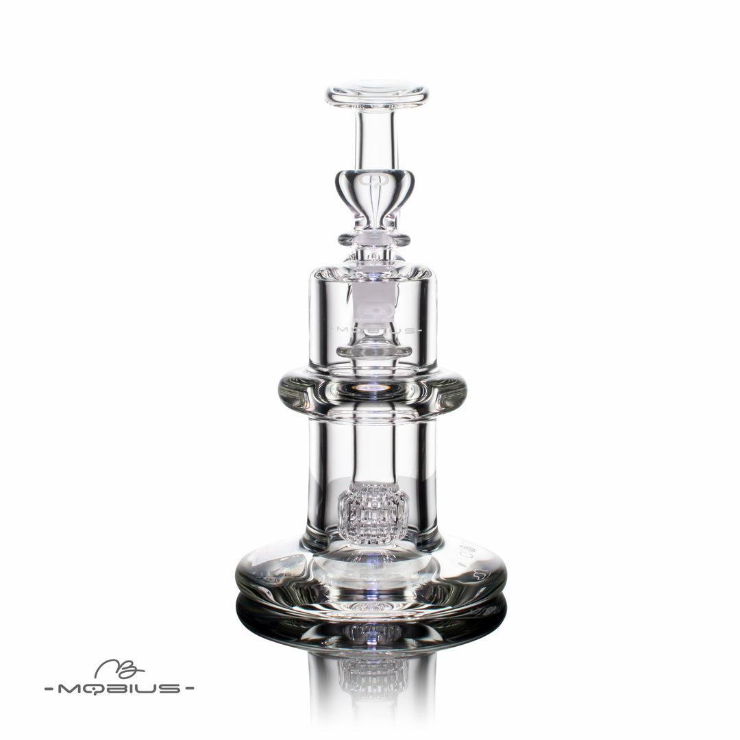 Mobius Glass Atom V2 Bubbler bong side view of atom chamber