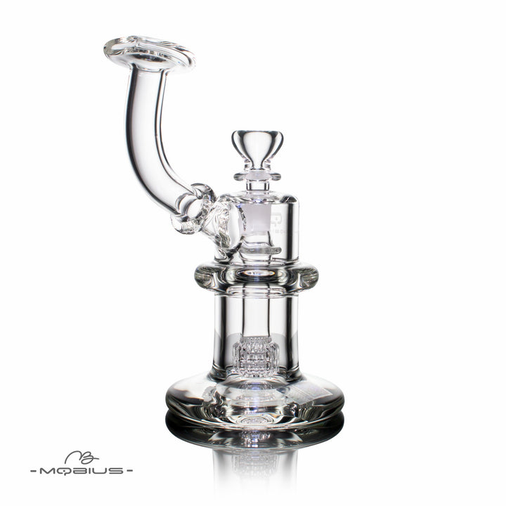 Mobius Glass Atom V2 Bubbler bong alternate angle of percolator