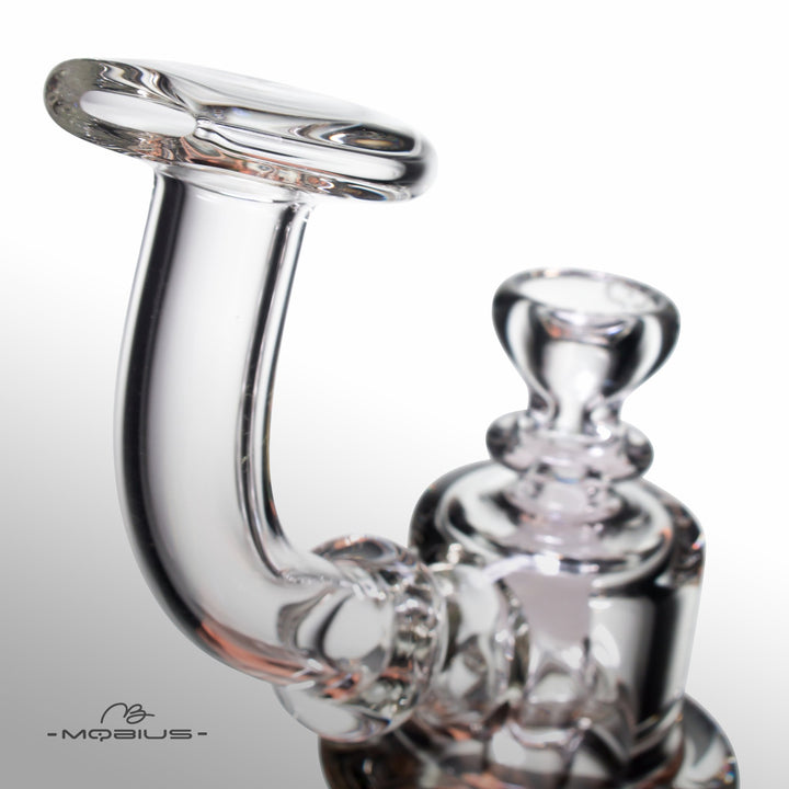 Mobius Glass Atom V2 Bubbler bong close-up of welded joint