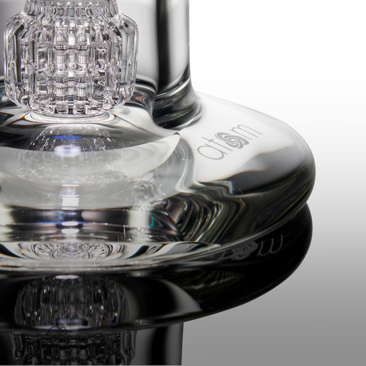 Mobius Glass Atom V2 Bubbler bong rear view of atom percolator