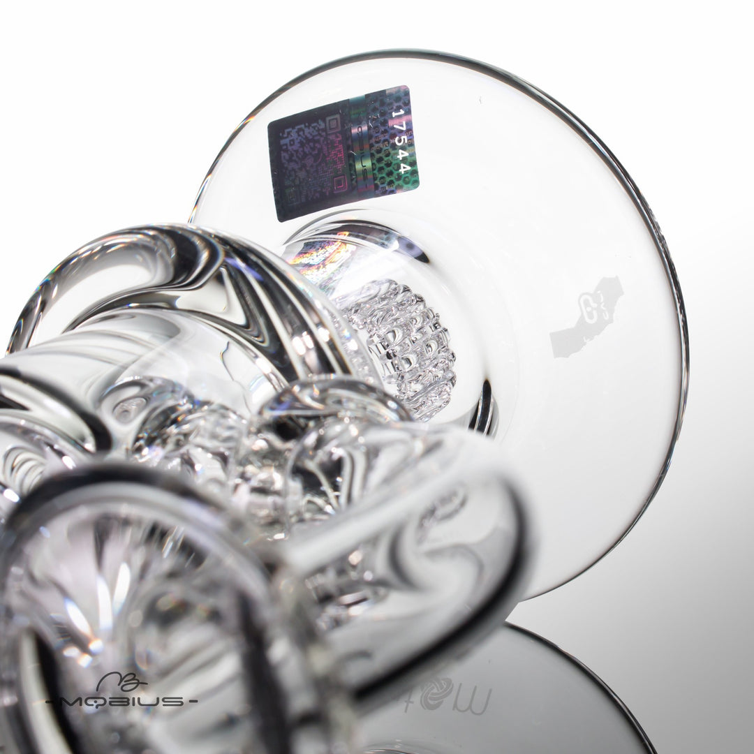 Mobius Glass Atom V2 Bubbler bong full profile view