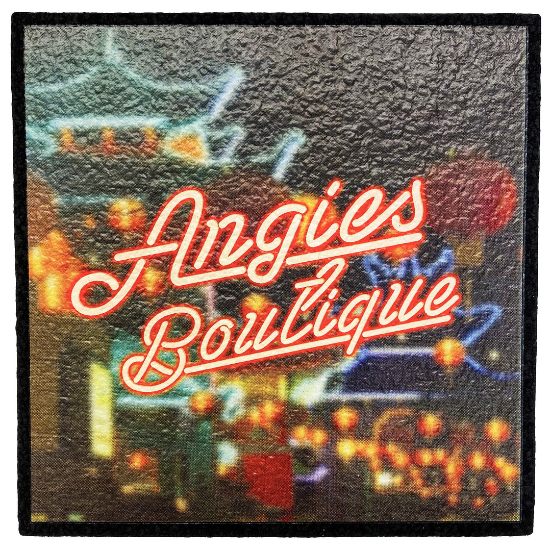 Moodmats Angies Boutique Chinatown Mat — round dab mat with Chinatown-themed Angies Boutique artwork and grippy base