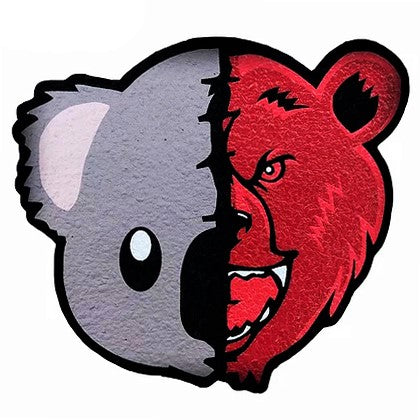 Moodmats Bear Quartz Koala Puffs — round dab mat with Bear Quartz Koala Puffs artwork