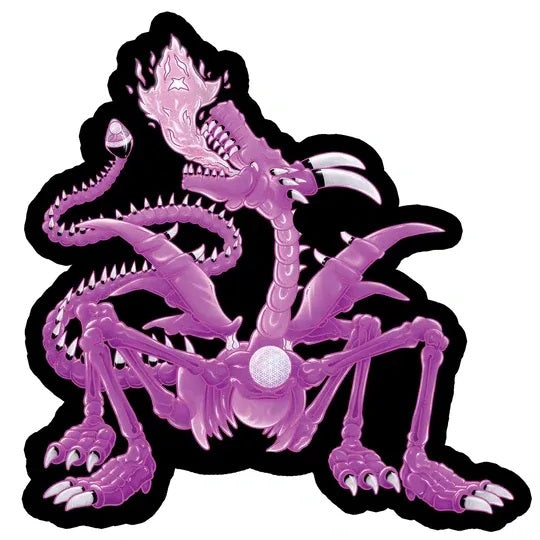 Moodmats Hic Dogg Stargazer — round rubber dab mat with Hic Dogg artwork, protects glass rigs and tabletops