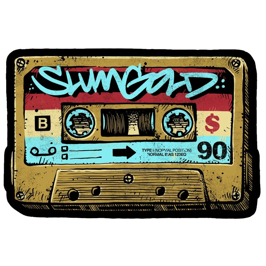Moodmats Slum Gold Mat — round artist-series dab mat with Slum Gold artwork and grippy rubber base