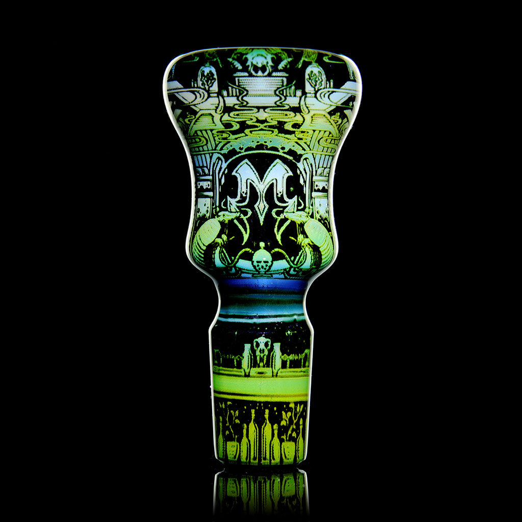 Mothership Glass 14mm Black Slide Star Talkers — Star Talkers black slide shown from alternate angle