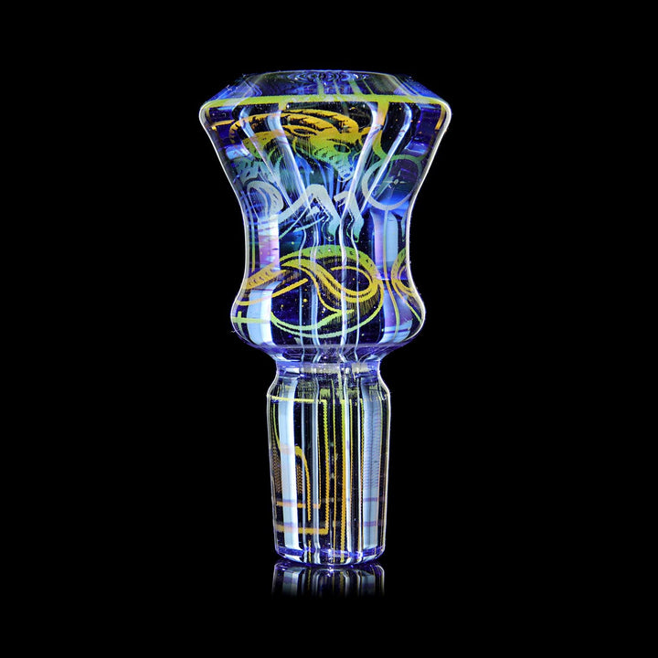 Mothership Glass 14mm Cerulean Slide Capricorn — alternate angle of the slide