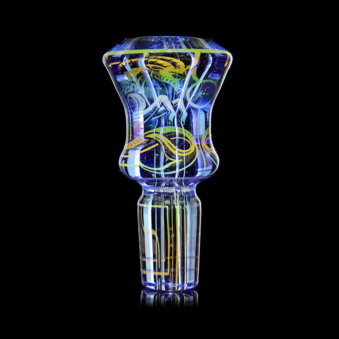 Mothership Glass 14mm Cerulean Slide Capricorn — alternate angle of the slide
