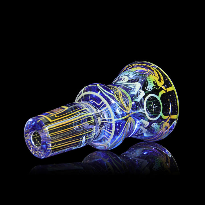 Mothership Glass 14mm Cerulean Slide Capricorn — engraving detail